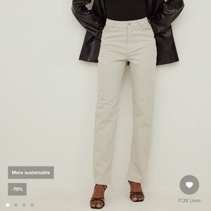 Nakd straight leg jeans with ankle slit